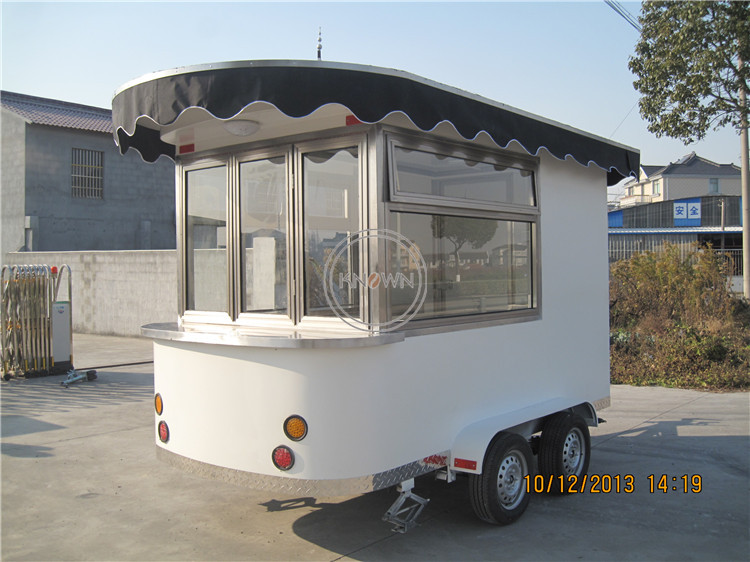 KN-320 Electric Street Snack Ice Cream Cart Hot Dog Trailer Food Truck for Sale 