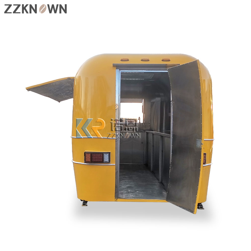 KN-QF-500T Fully Equipped Mobile Kitchen Food Truck Best Selling Stainless Steel Food Trailer Mobile Fast Food Concession Truck Fast Food Van