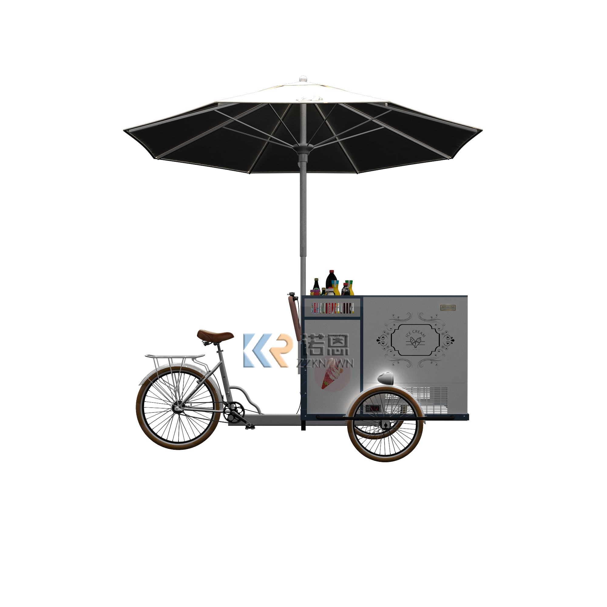 Hot Sale Stall China Ice Cream 3 Wheel Restaurant Bbq Source Small Hand Push Motor Mini Tricycle Mobile Bike Food Cart