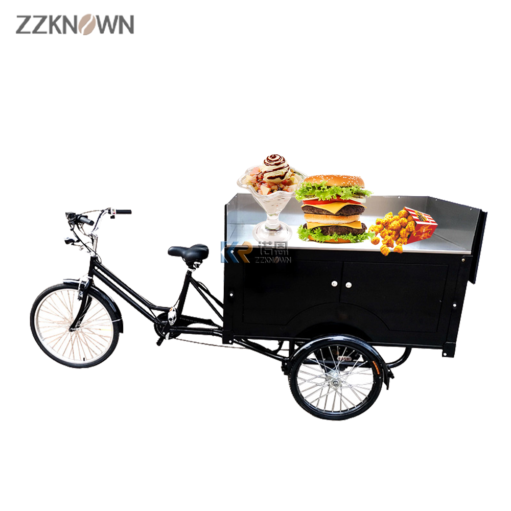 Newly Designed Mobile Electric Hot Dog Bike Popular Business Food Tricycle Multifunction