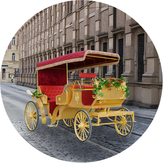 Sightseeing Horse Cart Special Transportation Horse Drawn Modern Electric Horse Carriage