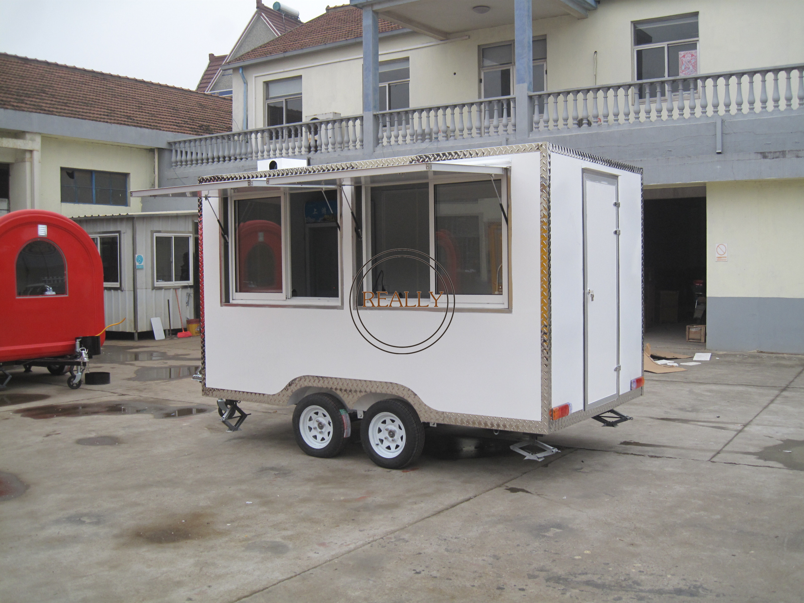 KN-FS400 Customized Black Electric Pizza Coffee Waffle Mobile Restaurant Food Truck Cart with Factory Price