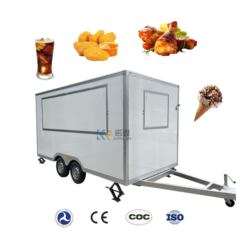 Customized Mobile Fast Food Kiosk Catering Trailer for Fast Food Street Sale