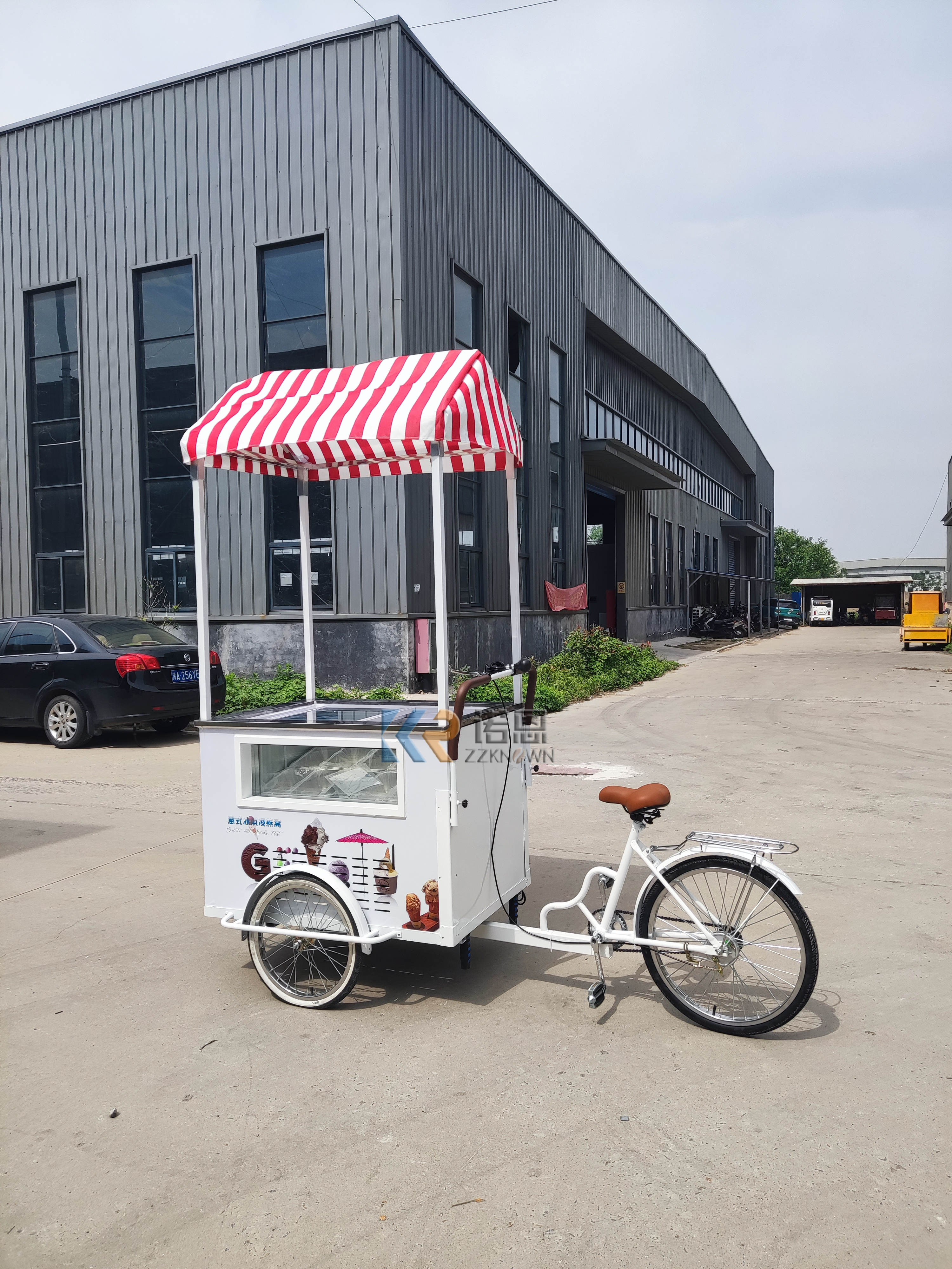 Hot Sale Stall China Ice Cream 3 Wheel Restaurant Bbq Source Small Hand Push Motor Mini Tricycle Mobile Bike Food Cart