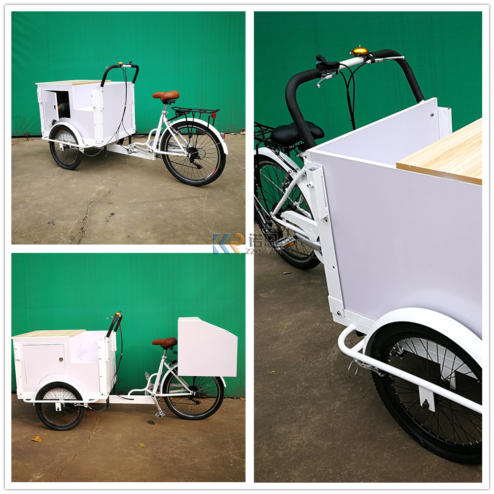 Customized Food And Beverage Kiosk Coffee Beer Display Car Summer Cold Drink Rider Pushing Gourmet Cargo Truck
