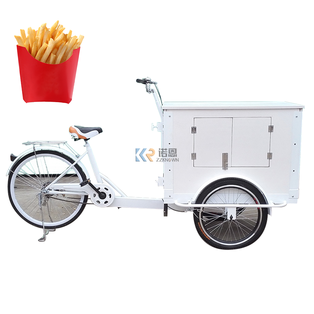 Fast Food Takeaway Tricycle Wooden Box Coffee Bike Manufacturer Pedal Business Tricycle for Outdoor Business