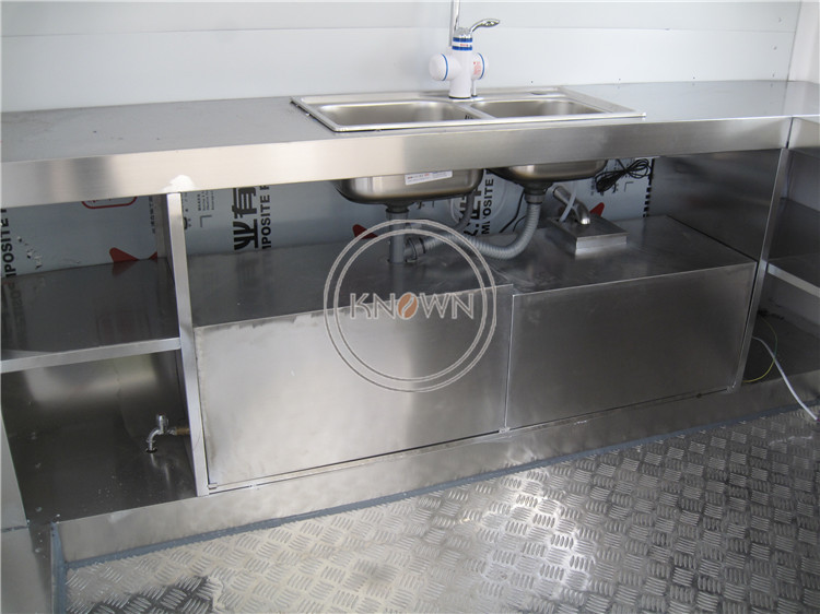 KN-250D Fast Food Carts Ice Cream Cart Fast Food Kiosk Food Trolley For Sale Food Carts Food Vending Carts for Sale USA 