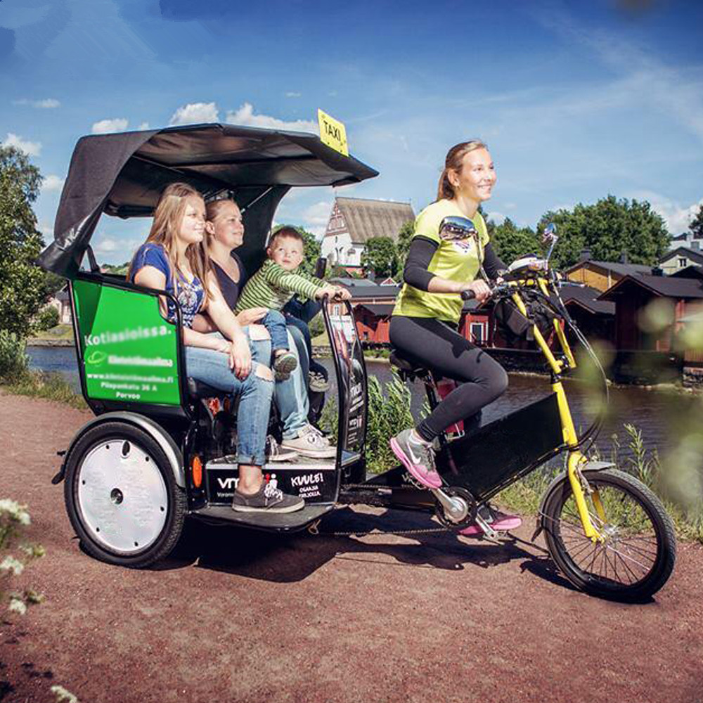 48V 500W Pedal And Electric Rickshaw Cargo Bike Three Wheel Electric Tricycle for Tourist Passenger Pedicab Drop Shipping