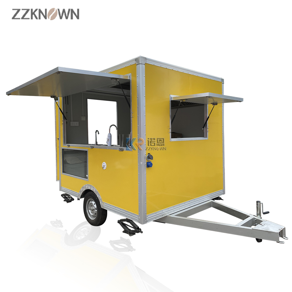 OEM Baking Equipment Mobile Ice Cream Truck Hot Dog Cart Concession Towable Food Trailer Dining Car for sale