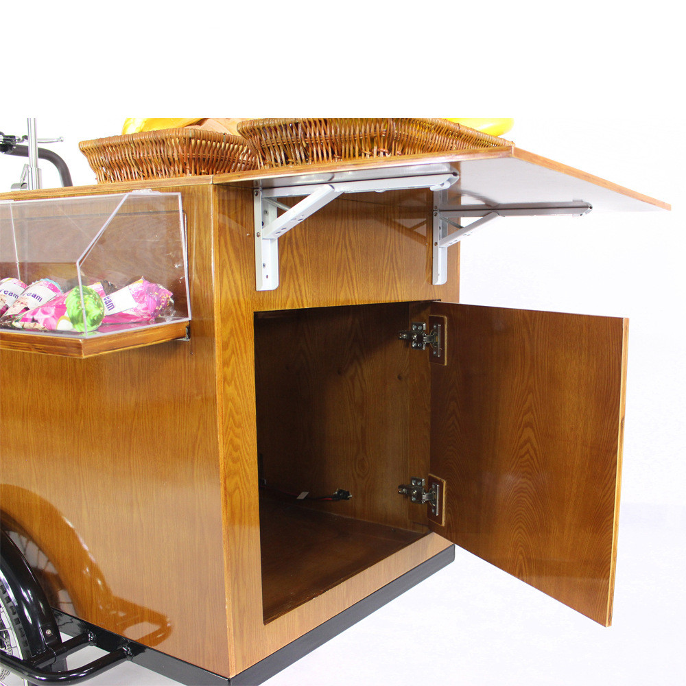 Fashion Electric Cargo Bike Adult Tricycle Kiosk Mobile Food Display Cart for Sale Coffee Fruit Beer on The Street Wholesale