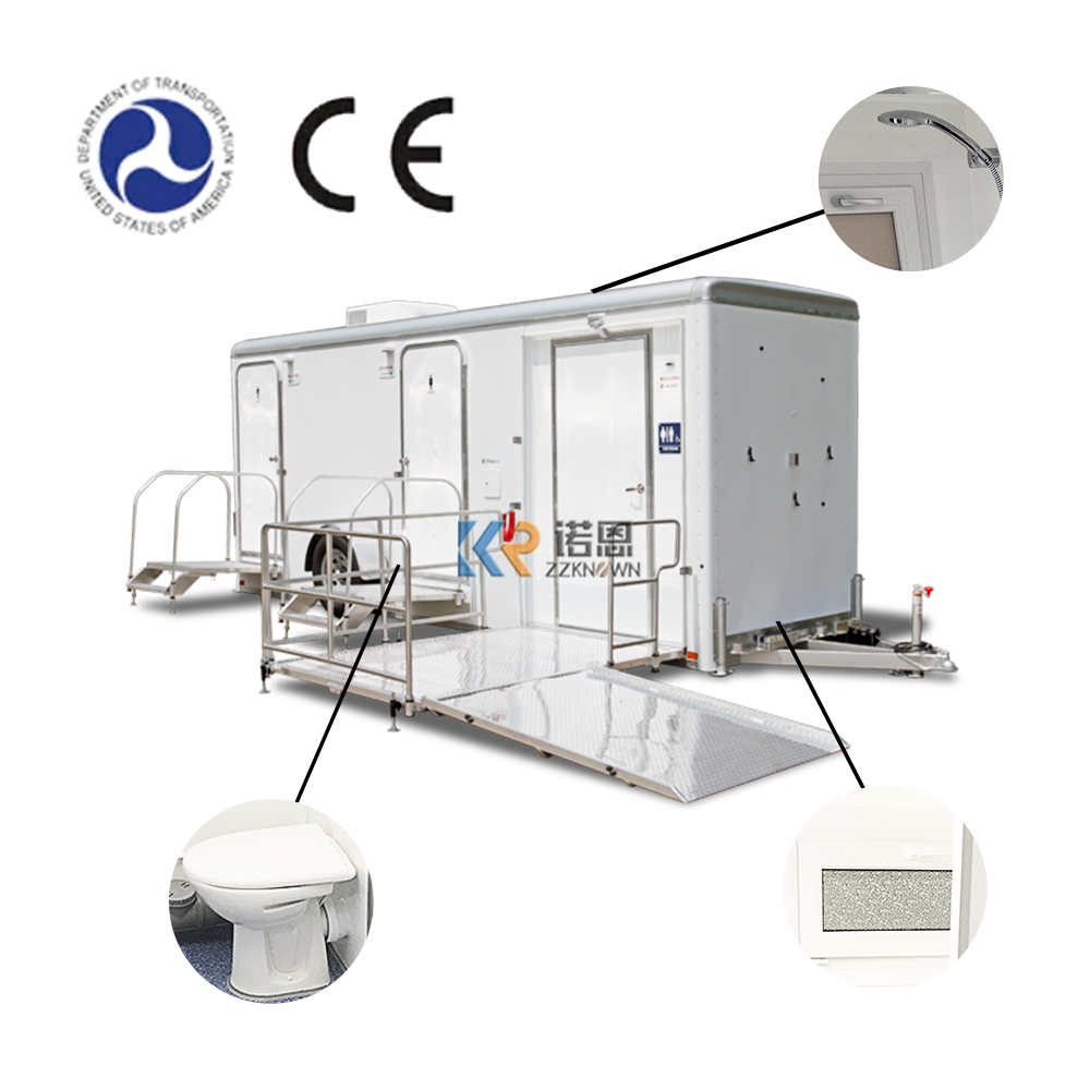 Wholesale Price Toilet Trailer Outdoor Fiberglass Portable Toilets Luxury Mobile Automatic Self Cleaning Public Restroom