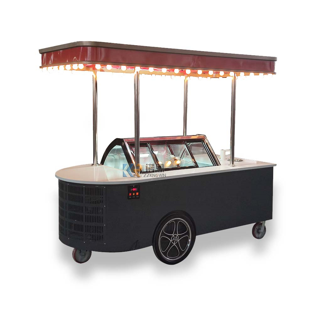 Mobile Mini Street Ice Cream Food Stall Cart For Thailand Mobile Food Popsicle Ice Cream Cart
