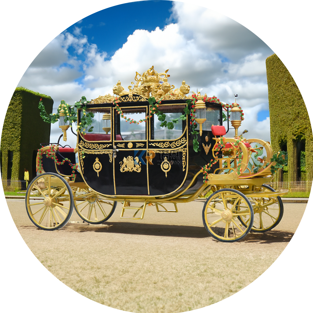 Royal Horse Carriage Manufacturer Wedding Vehicle Wagon Sightseeing Electric Horseless Carriage