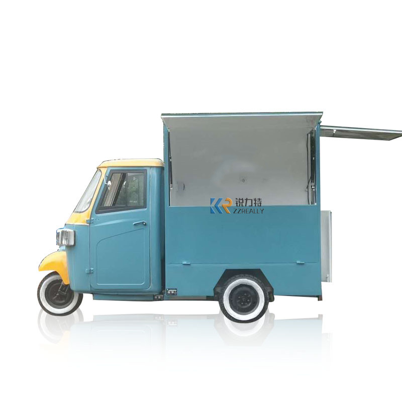 Electric Tricycle Food Truck with Full Kitchen Full Equipped Coffee Tricycle Food Cart Trailer with CE DOT