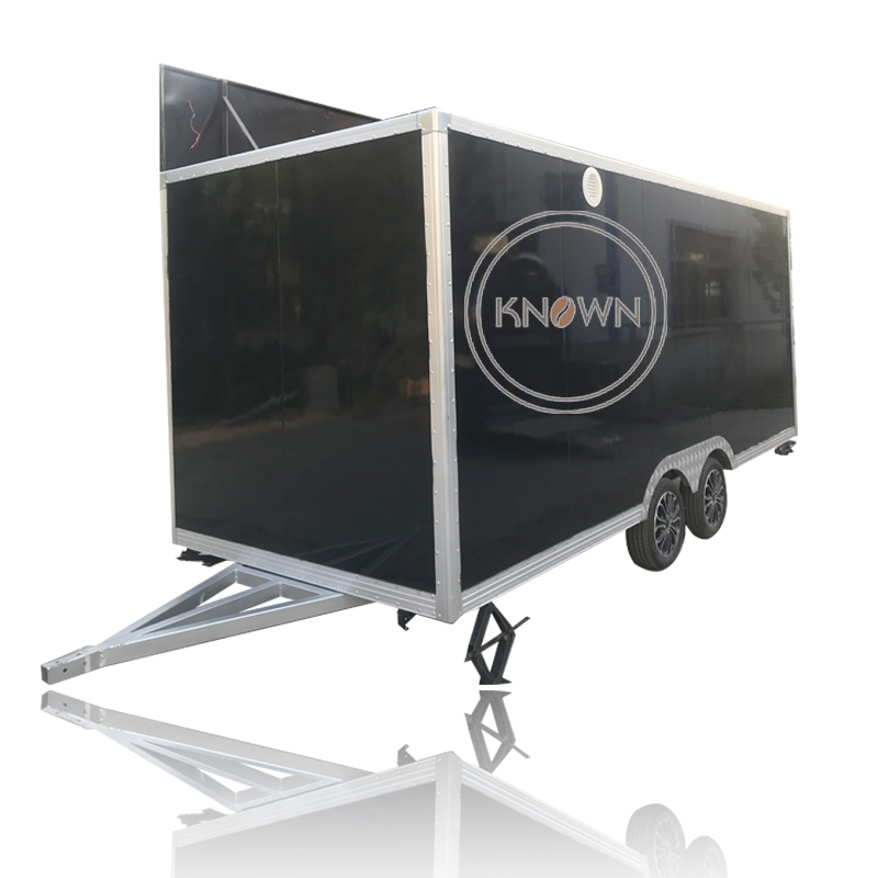 2020 New Arrival Hot Dogs Food Cart Stainless Steel Mobile Ice Cream Food Truck Caravan Trolley