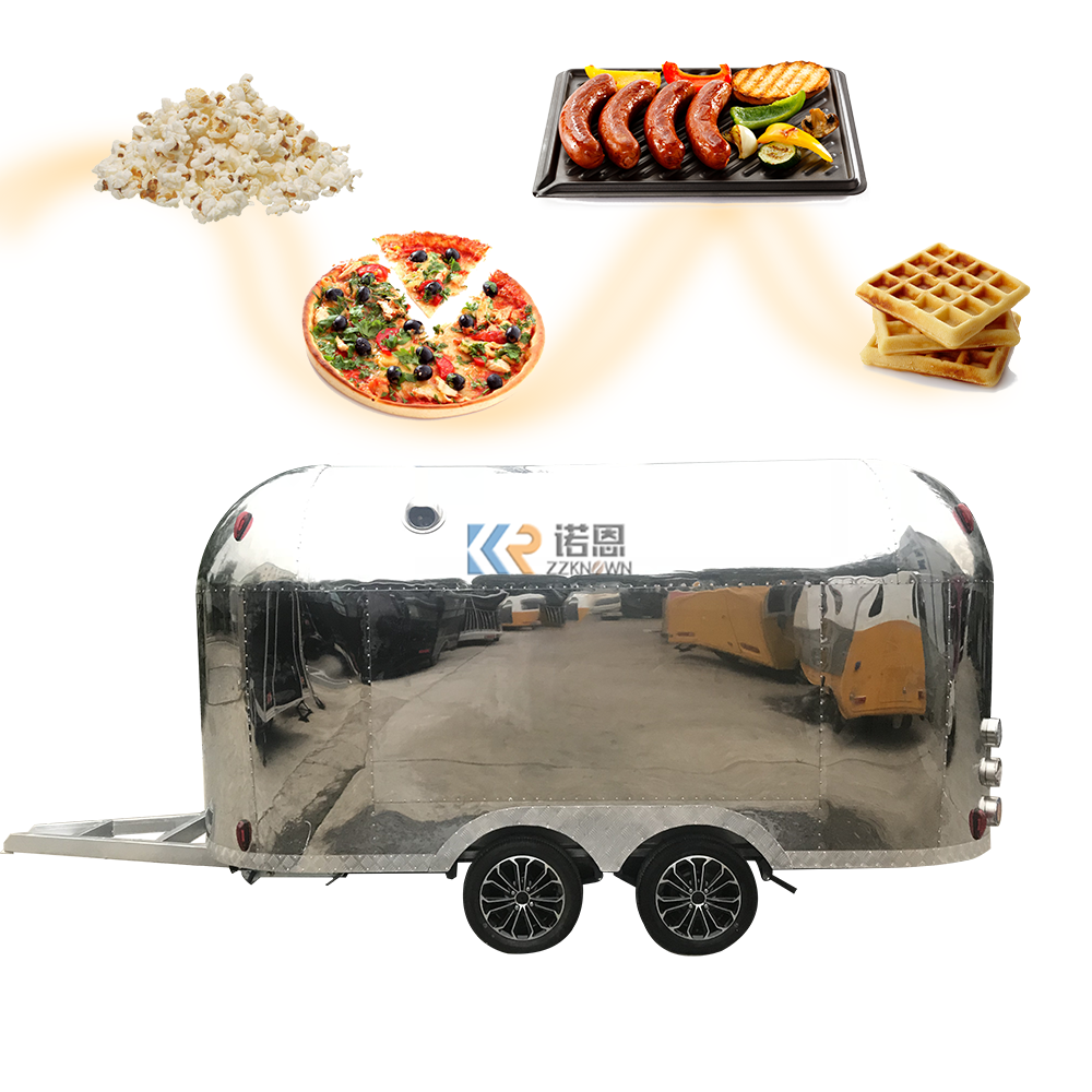 KN-QF-400S Street Mobile Kitchen Food Cart Trailer Fruit Fast Food Trucks Trailer With CE DOT