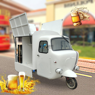 KN-APE-50 Ice Cream Food Cart Tricycle Europe Customized APE Tricycle Food Cart Fashion Tricycle Mobile Fried Chicken Food Truck