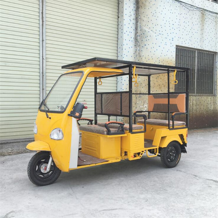 Commercial 6-7 Passengers Electric Solar Tricycle/cart/truck with Three Wheels Tuk Tuks
