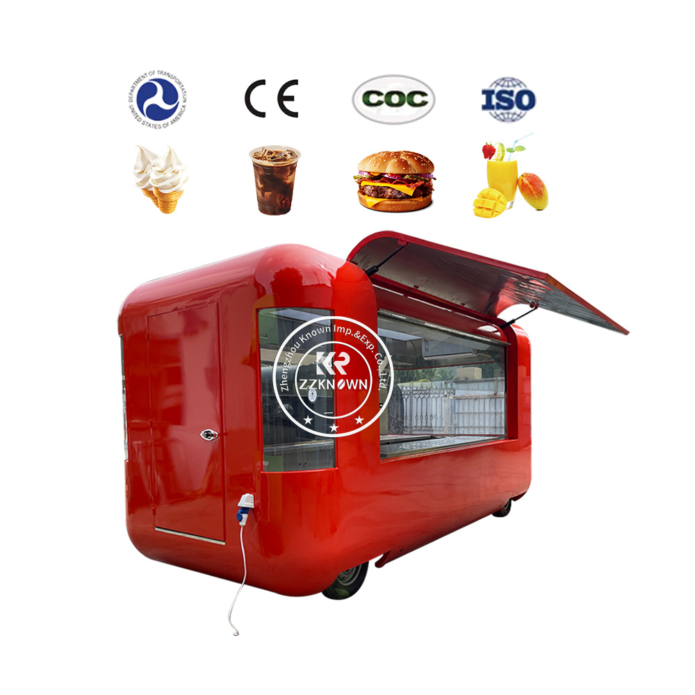 Food Truck Trailer Carritos De Comida Ice Cream Hot Dog Pizza Coffee Cart Street Kiosk