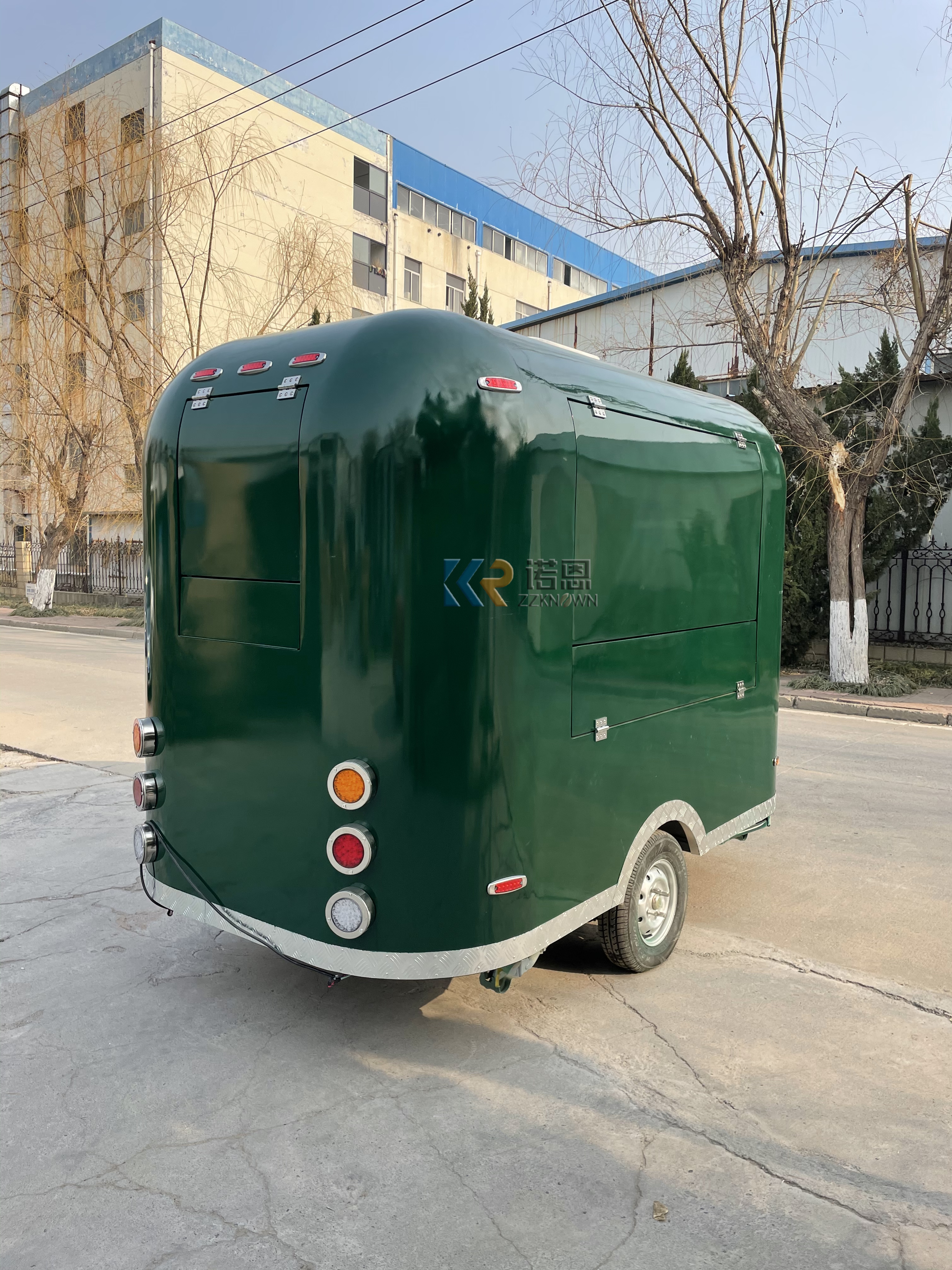 KN-QF-300BT Fully Equipped Food Truck New Zealand Australia Standard Stainless Steel Food Trailer Mobile Food Truck