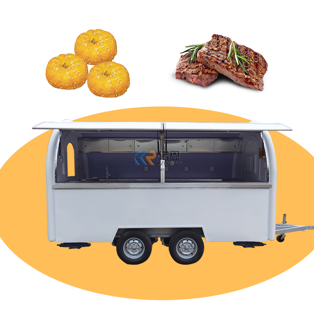 KN-FR-350W Catering Trailer Food Trailers Used Mobile Food Trucks Enclosed Concession Food Vending BBQ Porch Trailer