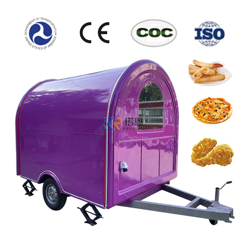 KN-FR-250W Mobile Bar Truck Food Trailer Fully Equipped Food Truck Trailers Bar Cart With Lights Fully Equipped