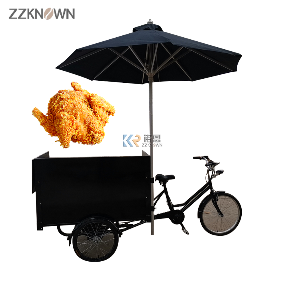 Newly Designed Mobile Electric Hot Dog Bike Popular Business Food Tricycle Multifunction