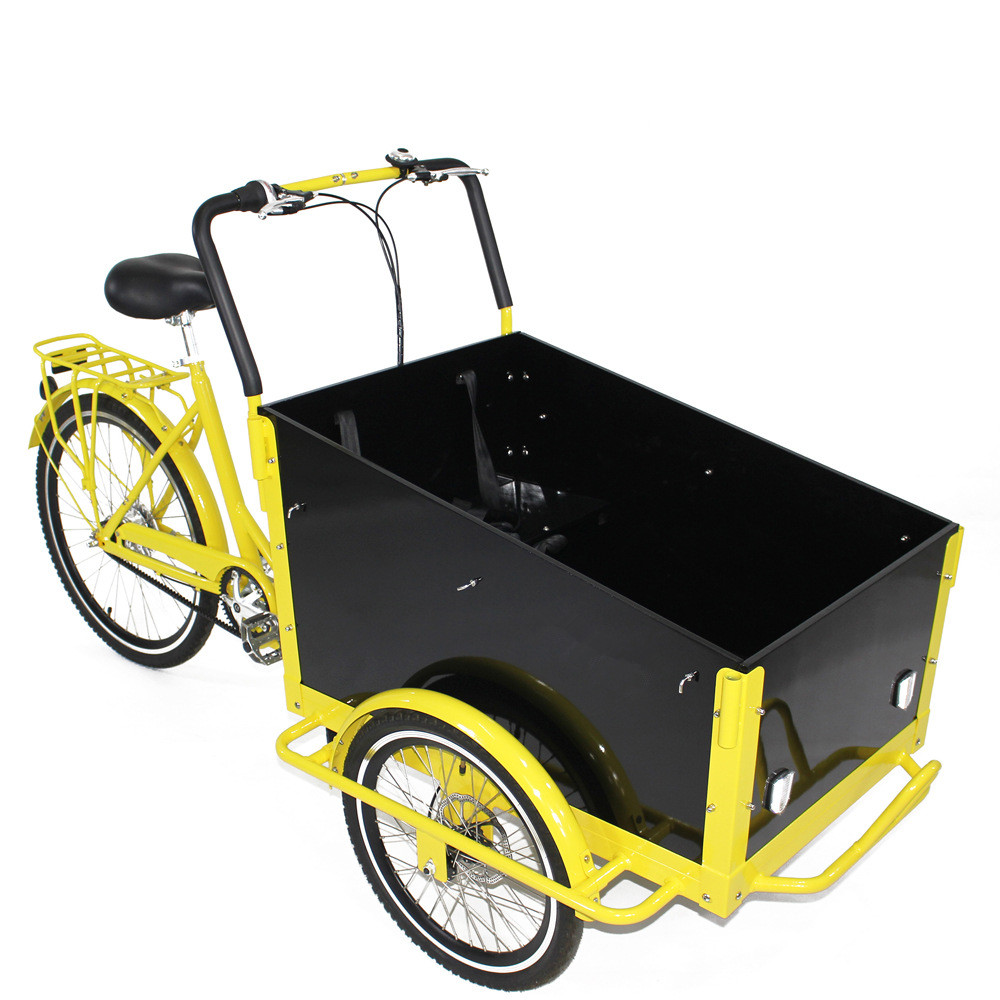 Europe Electric Family Cargo Bike Frame Adult Tricycle for Children Transport And Grocery Shopping 4 Seats Or 2 Seats Can Custom