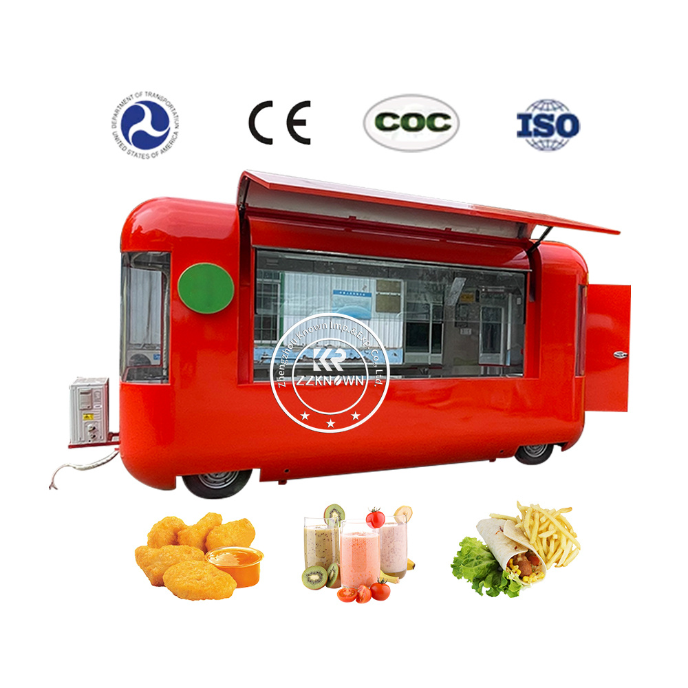Food Truck Trailer Carritos De Comida Ice Cream Hot Dog Pizza Coffee Cart Street Kiosk