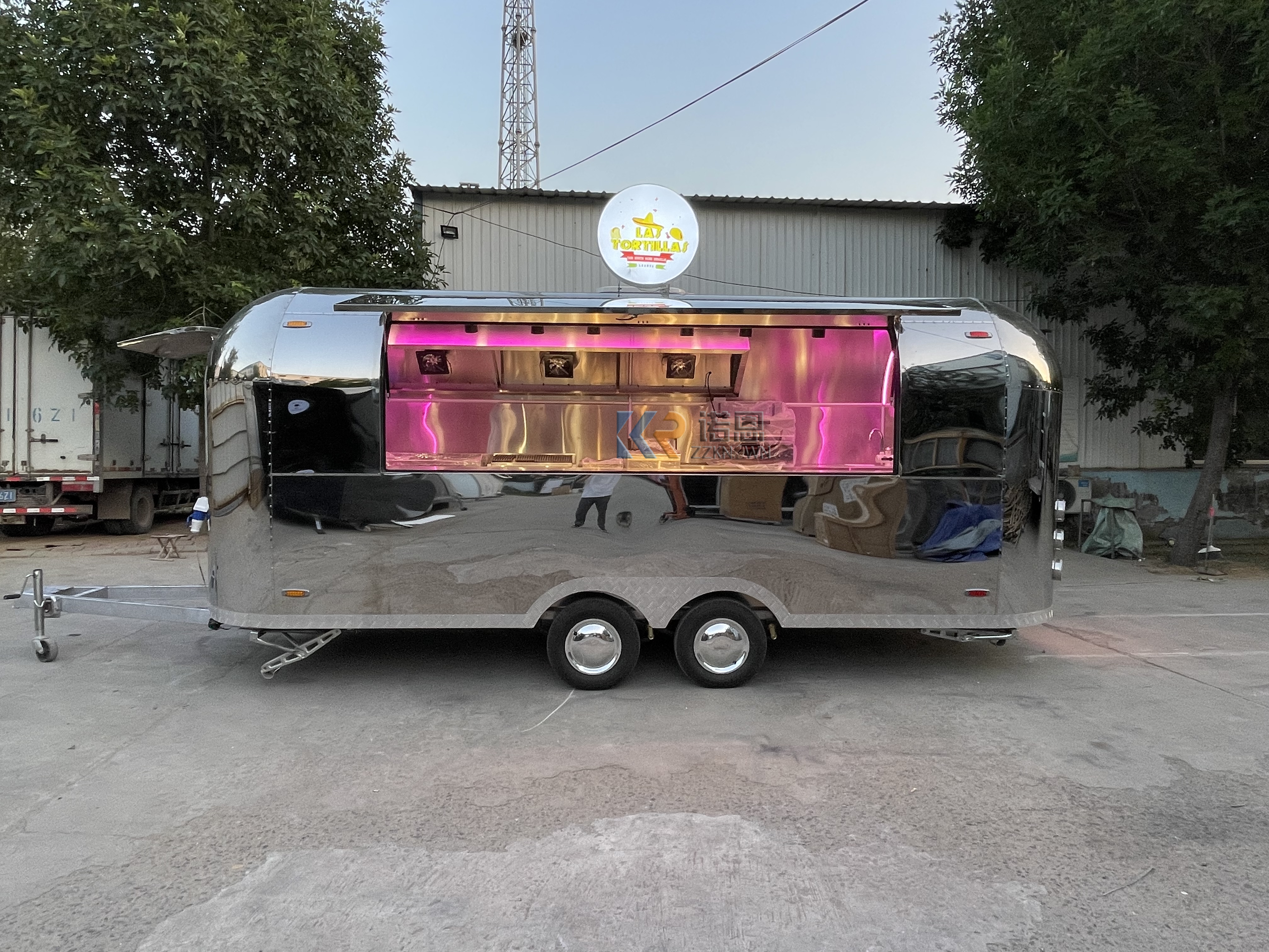 KN-QF-550S Fast Food Carts For Sale Europe Coffee Breakfast Food Concession Trailer Food Truck With DOT CE