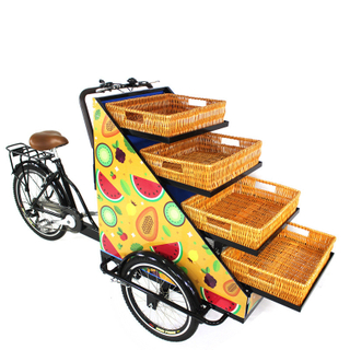 3 Wheel Adult Tricycle Pedal And Electric Cargo Bike Vending Food Cart for Sale Vegetables Fruits on The Street Wholesale
