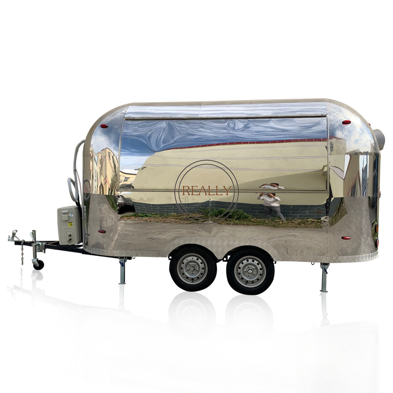 KN-BT400 4M Length Coffee Food Trailer Fast Food Kiosk Hot Dog Vending Food Cart Ice Cream Street Cart