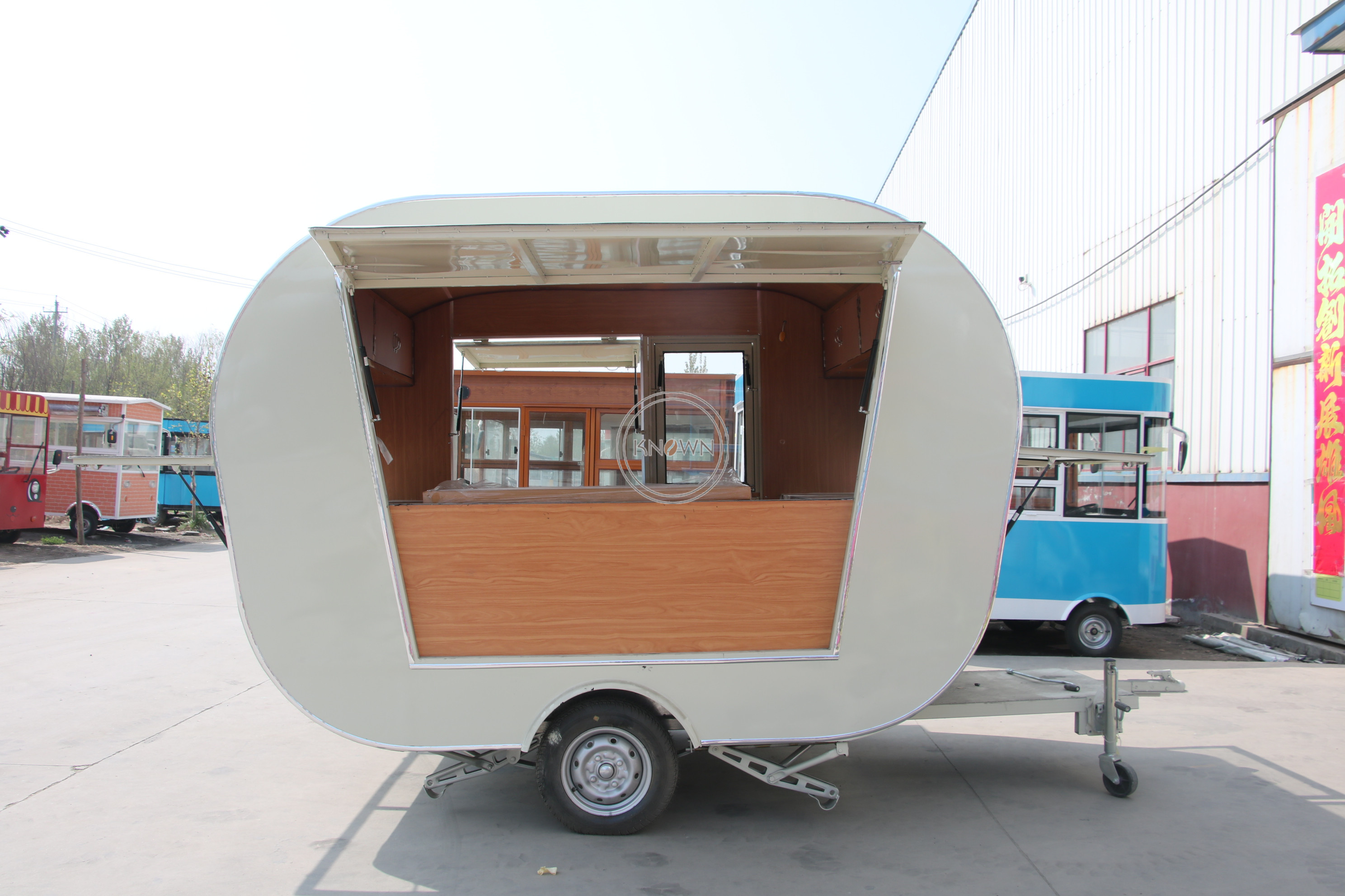KN-YX-300T Mobile Food Cart Catering Trailer Burger Food Van Coffee Bar Food Truck Trailer