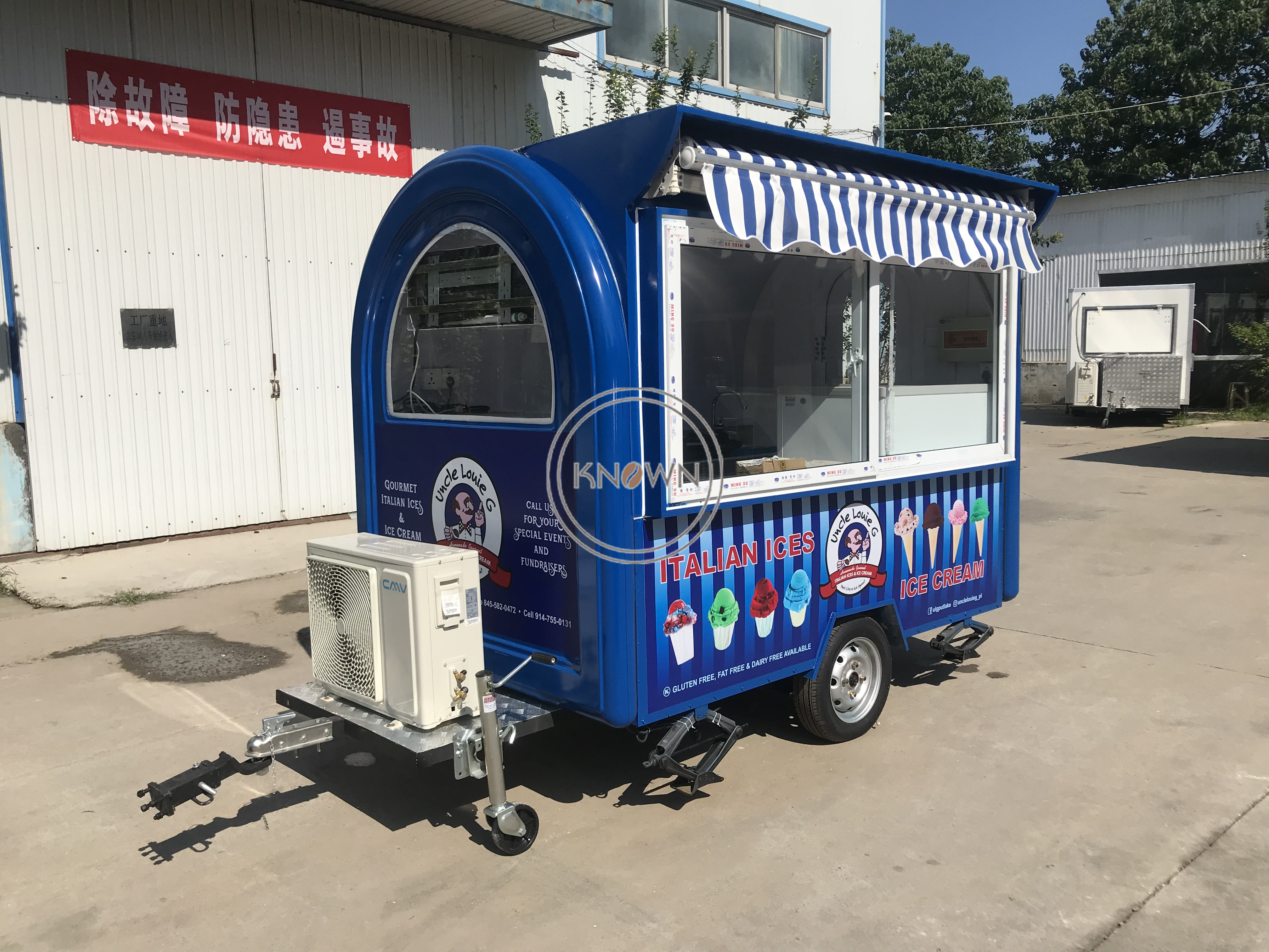 KN-FR-250H Mobile Food Carts Trailer Hot Sale Commercial Factory Price Catering Food Kiosk