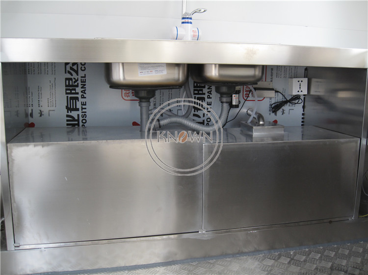 KN-250D Fast Food Carts Ice Cream Cart Fast Food Kiosk Food Trolley For Sale Food Carts Food Vending Carts for Sale USA 