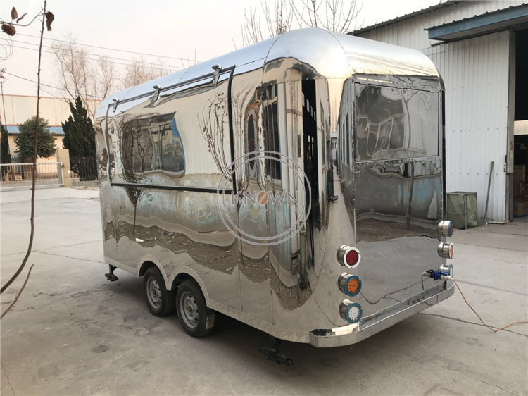 KN-QF-400F Fully Equipped Fast Food Truck Restaurant Food Cart Van Catering Truck Mobile Stainless Steel Food Trailer For Sale