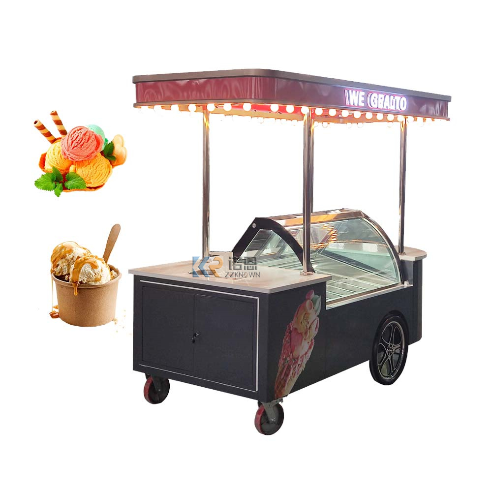 Mobile Mini Street Ice Cream Food Stall Cart For Thailand Mobile Food Popsicle Ice Cream Cart