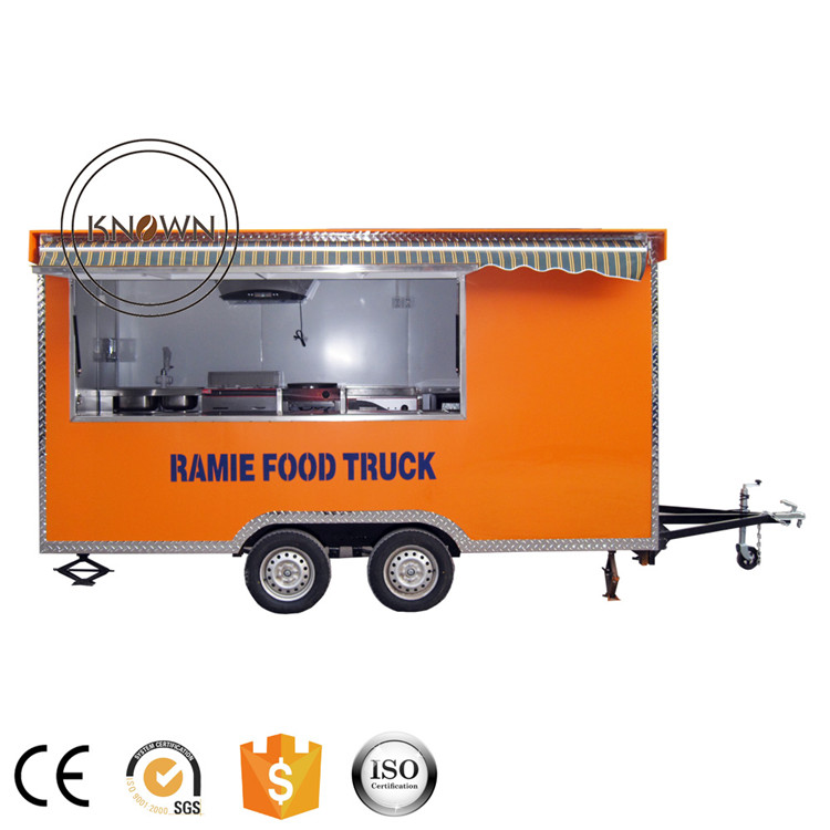 Hot Sale Mobile Fast Food Trailer Snack Coffee Vending Cart Fully Equipped