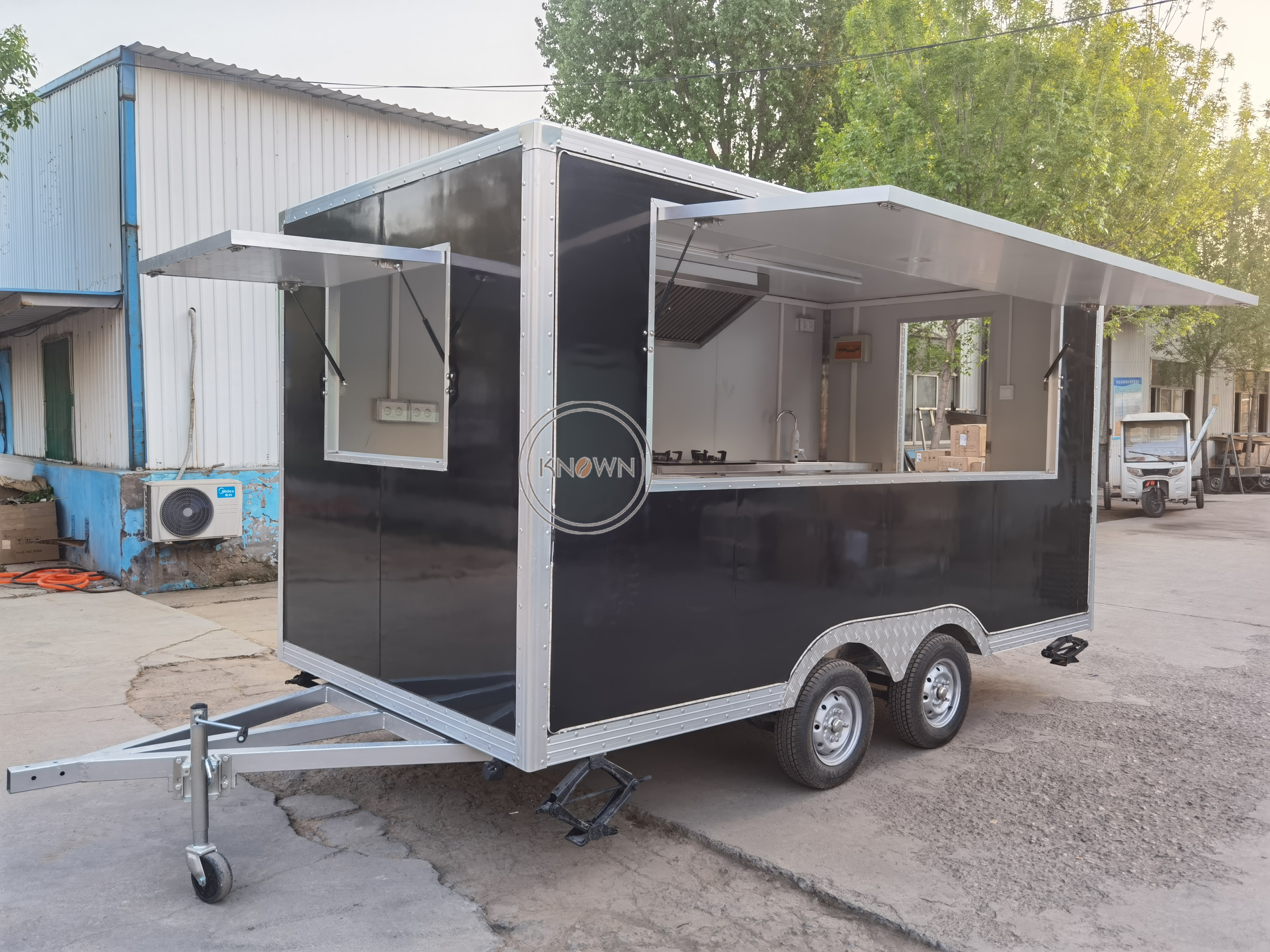 Mobile Food Coffee Cart Ice Cream Kiosk DOT Concession Trailer Restaurant Food Truck With Full Kitchen for Sale 