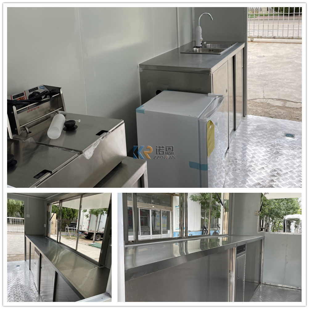 KN-FSH-300 Outdoor Food Concession Trailer Fully Equipped Food Trailer With CE DOT USA Standard Hot Dog Cart