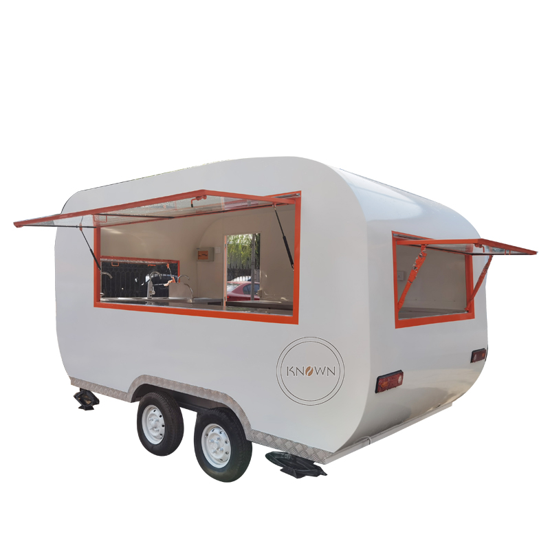 KN-YX-400R Hot Sale Catering Concession Trailer Hotdog Ice Cart Fast Food Cart Mobile Kitchen Food Truck