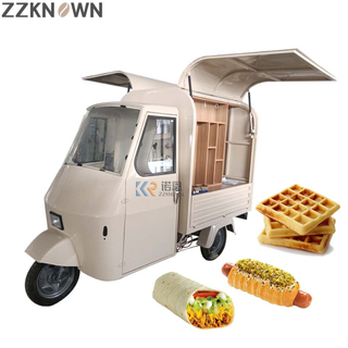 CE Approved Ape Electric Tricycle Food Truck Outdoor Street Mobile Hot Dog Vending Carts
