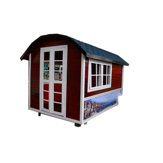 Red House Food Kiosk Mobile Food Cart Fast Food Truck for Sale